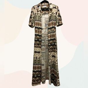 Calvin Klein Earthy Patterned Dress